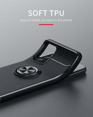 Защитный чехол UniCase Magnetic Ring для Samsung Galaxy A72 (А725) - Black / Red