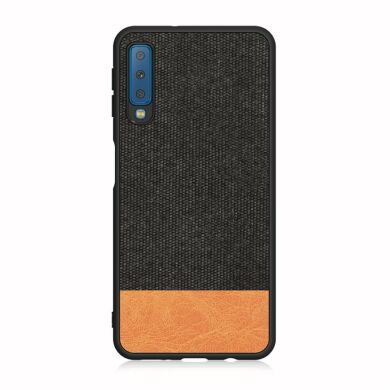 Защитный чехол UniCase Texture Style для Samsung Galaxy A7 2018 (A750) - Black / Brown