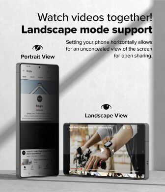 Комплект захисних стекол (2шт) Ringke Easy Slide Privacy для Samsung Galaxy S25 Ultra (S938) 8800274969476