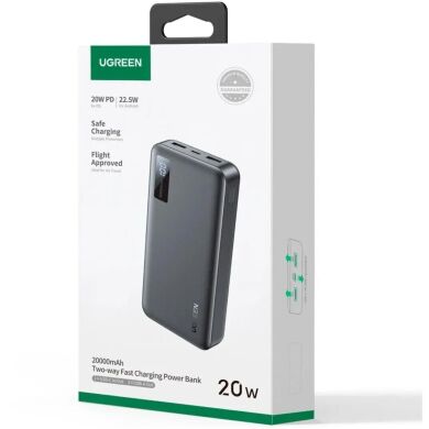 Внешний аккумулятор UGREEN PB312 22.5W + PD20W (20000mAh) 25683 - Silver