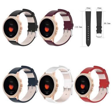 Ремінець Deexe Leather Strap для годинників з шириною кріплення 18 мм - Black