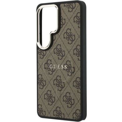 Защитный чехол Guess 4G Embossed Ring MagSafe для Samsung Galaxy S26 Ultra (S948) GUHMS26LP4MSEGCW - Brown