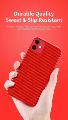 Наклейка на заднюю панель RockSpace Carbon Fiber Series для Samsung Galaxy A51 (A515) - Red