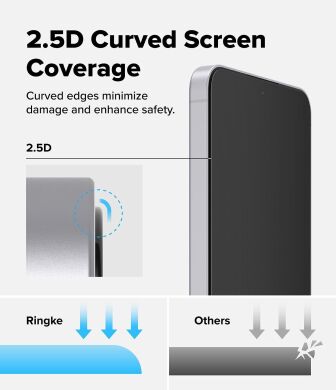 Комплект защитных стекол (2шт) Ringke Easy Slide Tempered Glass для Samsung Galaxy S25 FE (S731) 8800293859680