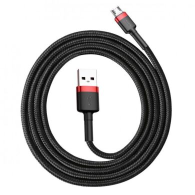 Кабель Baseus Cafule USB to MicroUSB (2.4A, 1m) CAMKLF-B91 - Black / Red