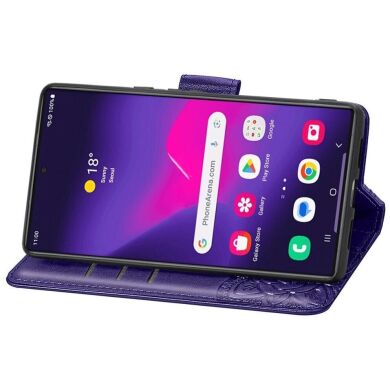 Чехол UniCase Butterfly Pattern для Samsung Galaxy S24 Ultra - Dark Purple