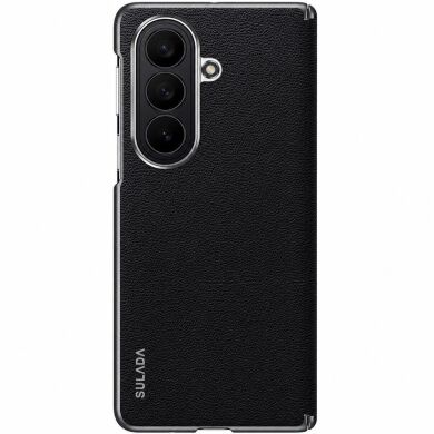 Защитный чехол SULADA Natural Leather Case для Samsung Galaxy Fold 8 Ultra - Black