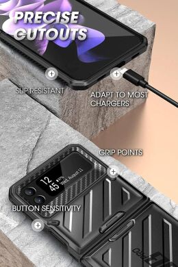 Защитный чехол Supcase Unicorn Beetle Pro Rugged Case with Belt Clip для Samsung Galaxy Flip 3 - Black