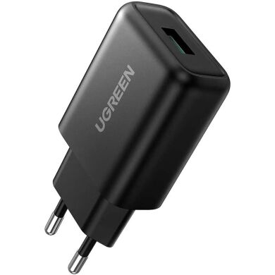 Сетевое зарядное устройство UGREEN CD122 18W QC3.0 USB Fast Charger (3A) - Black