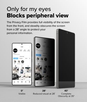 Комплект захисних стекол (2шт) Ringke Easy Slide Privacy для Samsung Galaxy S25 Ultra (S938) 8800274969476