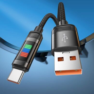 Кабель Hoco U126 Lantern USB to Type-C (5A, 1.2m) - Gray