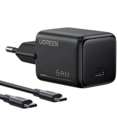 Сетевое зарядное устройство UGREEN X517 (25W) Type-C + кабель Type-C to Type-C (1m) 75103 - Black