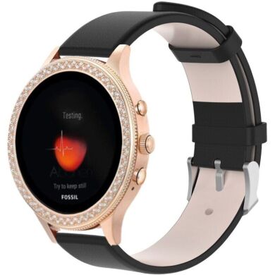 Ремінець Deexe Leather Strap для годинників з шириною кріплення 18 мм - Black