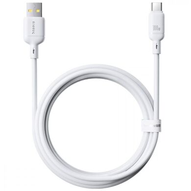 Кабель Baseus Silky Series USB to Type-C (100W, 1m) P10377703 - Moon White