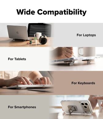 Підставка для ноутбуку Ringke Step-Fit Mini Stand (8800380463592) - Silver