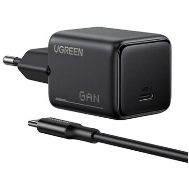 Сетевое зарядное устройство UGREEN X517 (25W) Type-C + кабель Type-C to Type-C (1m) 75103 - Black