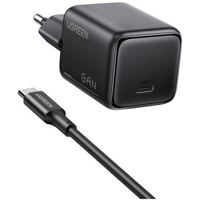 Сетевое зарядное устройство UGREEN X517 (25W) Type-C + кабель Type-C to Type-C (1m) 75103 - Black