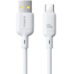 Кабель Baseus Silky Series USB to Type-C (100W, 1m) P10377703 - Moon White