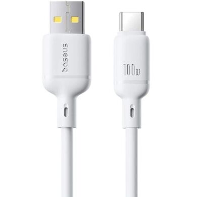 Кабель Baseus Silky Series USB to Type-C (100W, 1m) P10377703 - Moon White