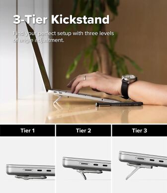 Підставка для ноутбуку Ringke Step-Fit Mini Stand (8800380463592) - Silver