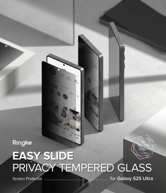 Комплект захисних стекол (2шт) Ringke Easy Slide Privacy для Samsung Galaxy S25 Ultra (S938) 8800274969476