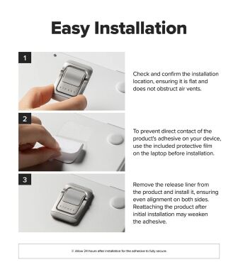 Підставка для ноутбуку Ringke Step-Fit Mini Stand (8800380463592) - Silver