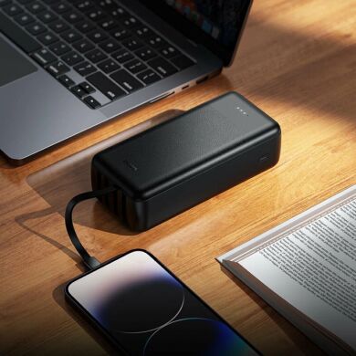 Внешний аккумулятор Hoco J163B 10W (30000mAh) + кабель MicroUSB + Type-C + Lightning + USB - Black