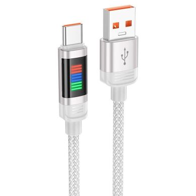 Кабель Hoco U126 Lantern USB to Type-C (5A, 1.2m) - Gray
