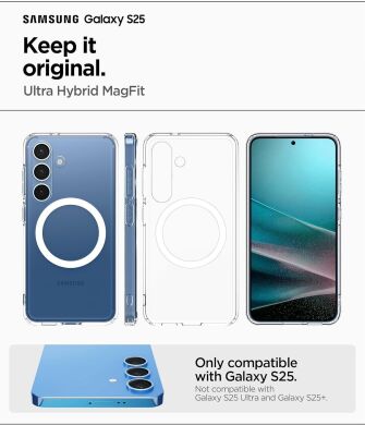 Защитный чехол Spigen (SGP) Ultra Hybrid (MagFit) для Samsung Galaxy S25 Plus (S936) ACS08981 - White