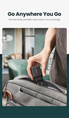 Сетевое зарядное устройство UGREEN CD122 18W QC3.0 USB Fast Charger (3A) - Black