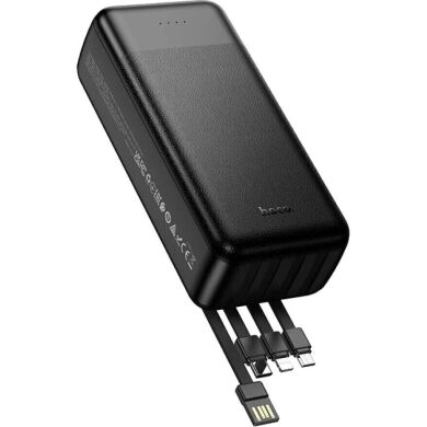 Внешний аккумулятор Hoco J163B 10W (30000mAh) + кабель MicroUSB + Type-C + Lightning + USB - Black