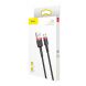 Кабель Baseus Cafule USB to MicroUSB (2.4A, 1m) CAMKLF-B91 - Black / Red