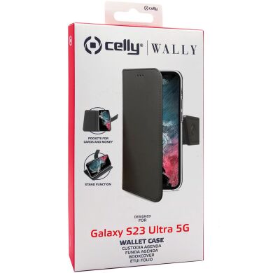 Чехол Celly Wallet Case для Samsung Galaxy S23 Ultra (S918) WALLY1033 - Black