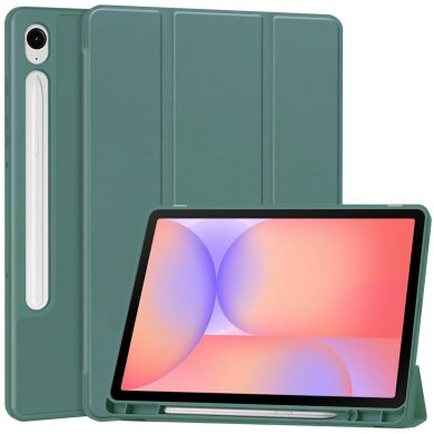 Чохол Deexe Smart Case для Samsung Galaxy Tab S10 Lite (X400/X406) - Blackish Green