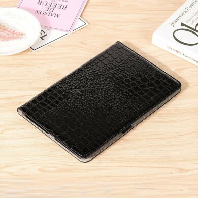 Чохол для Deexe Crocodile Style для Samsung Galaxy Tab S6 lite / S6 Lite (2022/2024) - Black