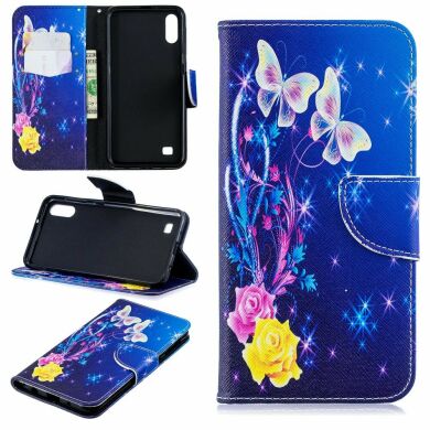 Чохол-книжка Deexe Color Wallet для Samsung Galaxy A10 (A105) - Roses and Butterflies