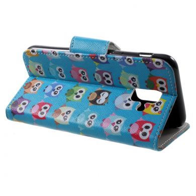 Чехол-книжка Deexe Color Wallet для Samsung Galaxy A6 2018 (A600) - Owl Pattern