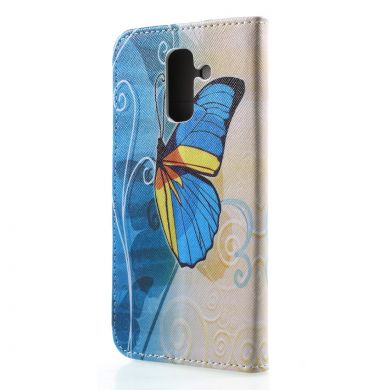 Чохол-книжка Deexe Color Wallet для Samsung Galaxy A6+ 2018 (A605) - Blue Butterfly