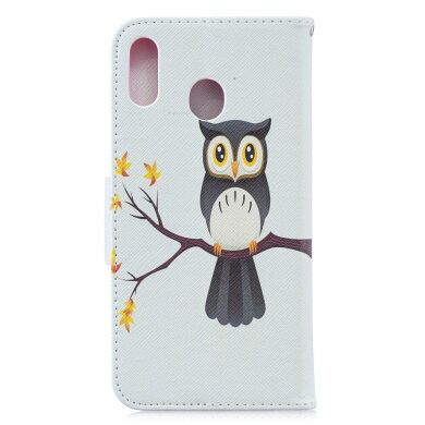 Чехол-книжка Deexe Color Wallet для Samsung Galaxy M20 (M205) - Owl on the Branch