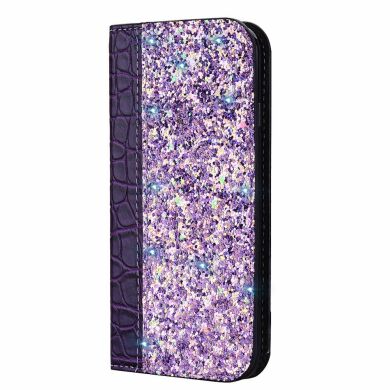 Чохол-книжка Deexe Glittery Crocodile для Samsung Galaxy A30 (A305) / A20 (A205) - Purple