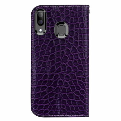 Чохол-книжка Deexe Glittery Crocodile для Samsung Galaxy A30 (A305) / A20 (A205) - Purple