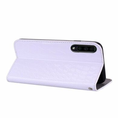 Чехол-книжка Deexe Glittery Crocodile для Samsung Galaxy A70 (A705) - White