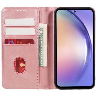 Чехол-книжка Deexe Wallet Case для Samsung Galaxy M35 (M356) - Rose Gold