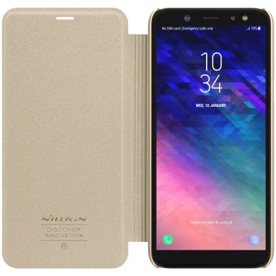 Чехол-книжка NILLKIN Sparkle Series для Samsung Galaxy A6 2018 (A600) - Gold
