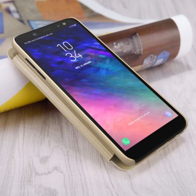 Чехол-книжка NILLKIN Sparkle Series для Samsung Galaxy A6 2018 (A600) - Gold
