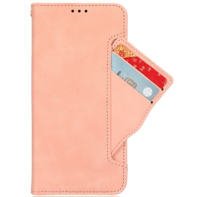 Чехол-книжка с кармашками Deexe Wallet Stand для Samsung Galaxy S26 FE - Pink