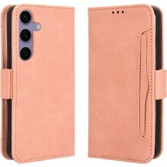 Чехол-книжка с кармашками Deexe Wallet Stand для Samsung Galaxy S26 FE - Pink