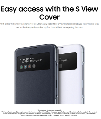 Чохол S View Wallet Cover для Samsung Galaxy Note 10 Lite (N770) EF-EN770PBEGRU - Black