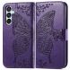 Чохол UniCase Butterfly Pattern для Samsung Galaxy M15 (M156) - Dark Purple