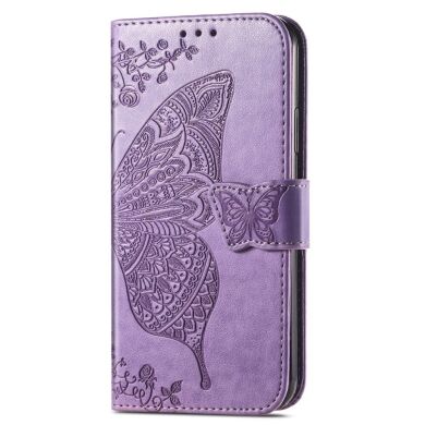 Чехол UniCase Butterfly Pattern для Samsung Galaxy M52 (M526) - Light Purple